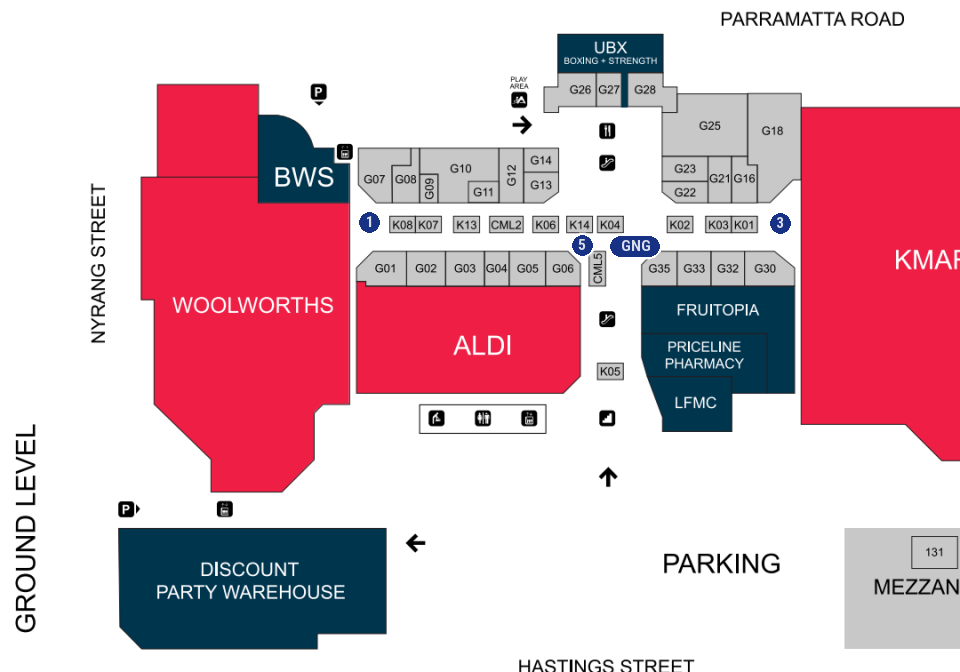 Lidcombe Shopping Centre Ground Floor